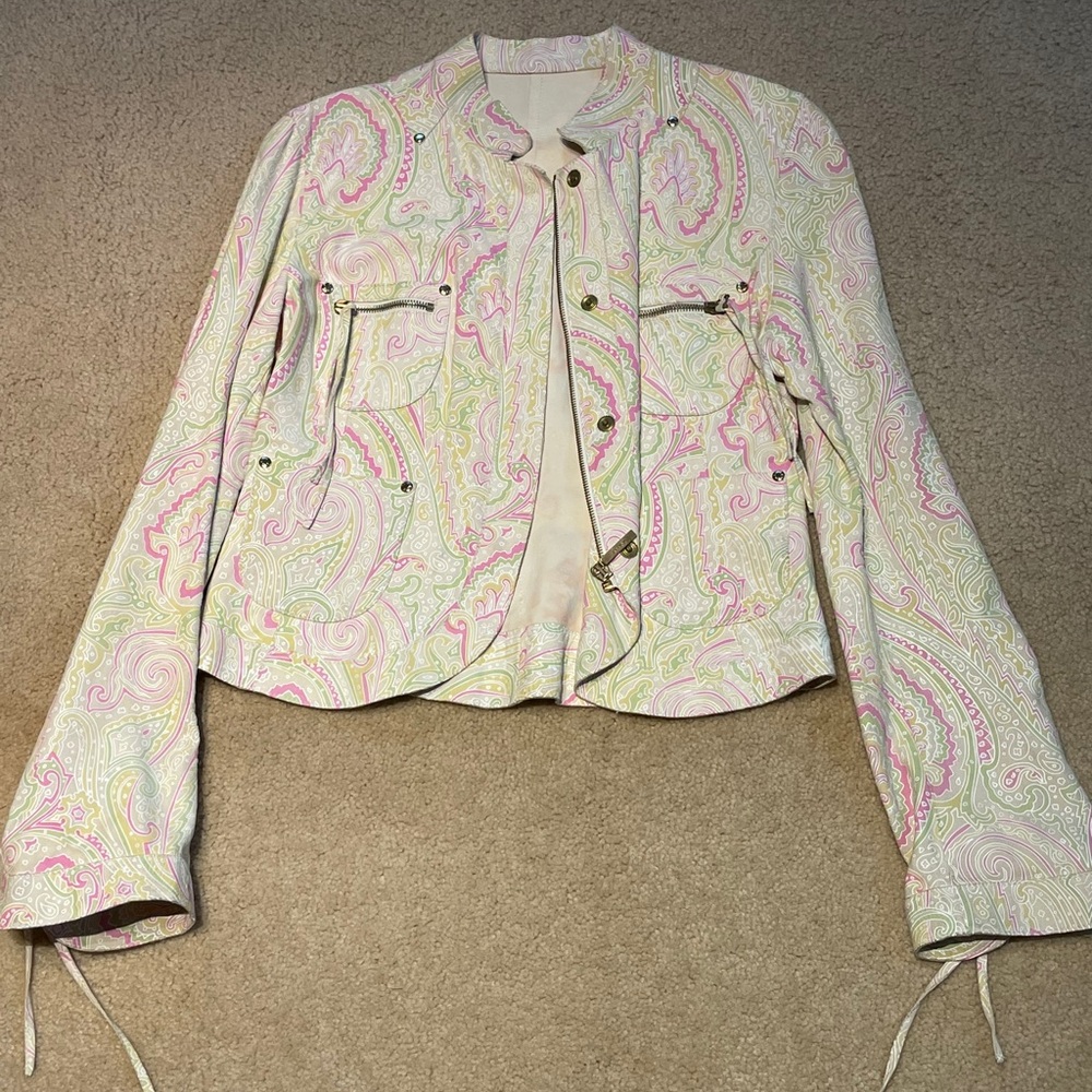 Etro Women’s Leather Featherweight Jacket Sz: IT44